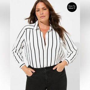 NWT Torrid Stripe Blouse, 3 (22-24)